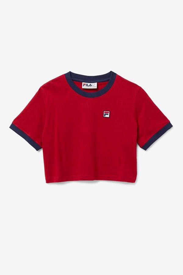 Fila Khaleesi Women's Tee - Red/Navy,NZ 815-74518